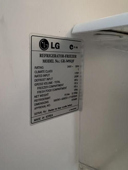 Second-hand LG 305L Bottom Mount Fridge - Photo 8)