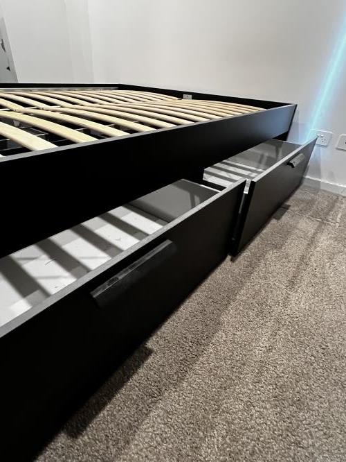 Second-hand IKEA BRIMNES Queen Bed Frame with 4 Storage Drawers - Photo 8)