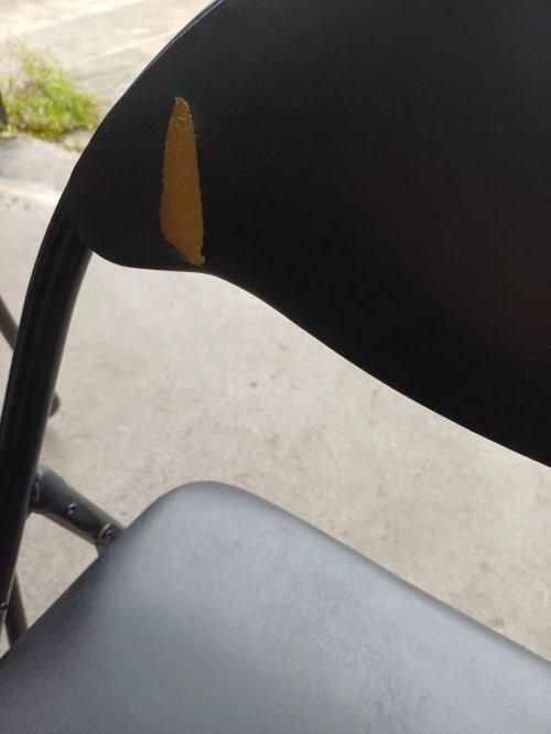 Second-hand Set of 7 Black Foldable Chairs - Photo 8)
