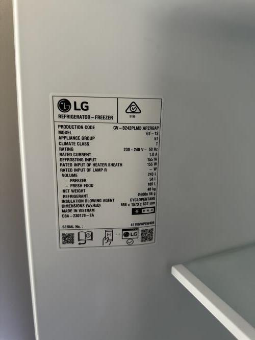 Second-hand LG 243L Top Mount Fridge - Photo 9)