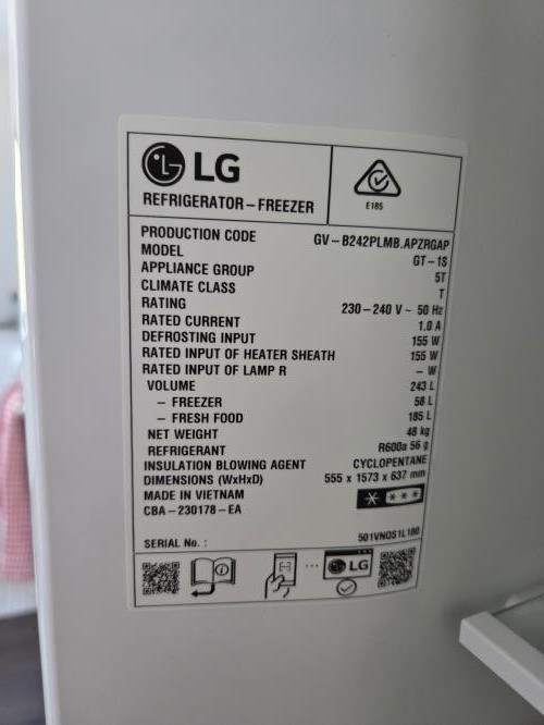 Second-hand LG 243L Top Mount Fridge - Photo 9)