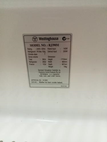 Second-hand Westinghouse 392L Top Mount Fridge - Photo 9)