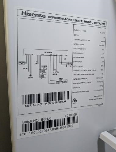 Second-hand Hisense 326L Top Mount Fridge - Photo 9)