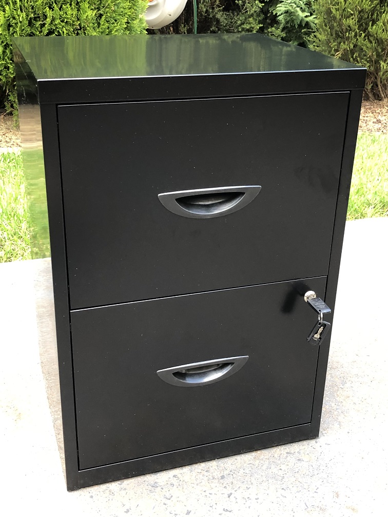 Lockable 2 Drawer Filing Cabinet - Photo 4)